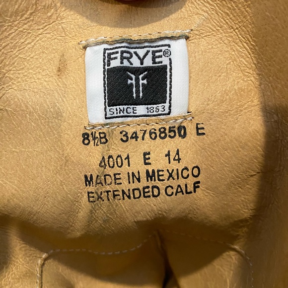 8.5 FRYE Phillip harness tall Dark Brown Extended Calf. Pre-Loved - Picture 6 of 10